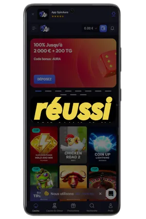 jouer sur app casino mobile SpinAura