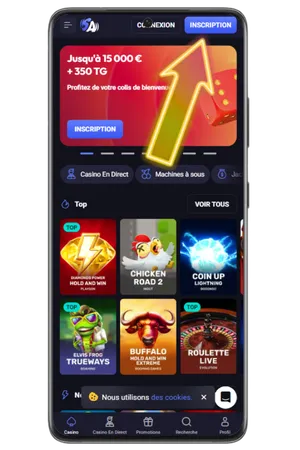 application casino SpinAura sur mobile