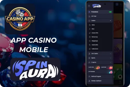 SpinAura App casino mobile